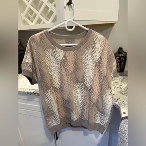 Barefoot Dreams Patterned Sweater - Pink and Cream